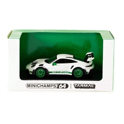TW Porsche 911 (992) GT3 RS White/Green 1:64 Scale Diecast Vehicle