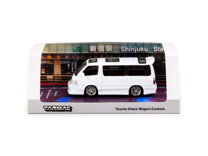 TW Toyota Hiace Wagon Custom White 1:64 Scale Diecast Vehicle