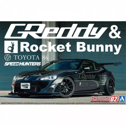 Aoshima 2012 Toyota 86 ZN6 GReddy & Rocket Bunny Volk Racing Version 1:24 Scale Plastic Model Kit