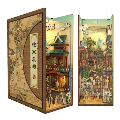 Tonecheer 3D Puzzle Book Nook Kit Song Dynasty Culture