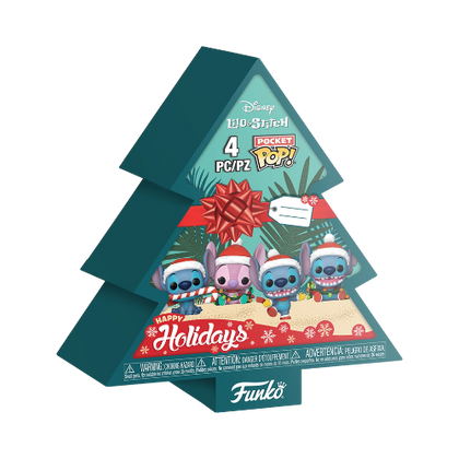 Lilo & Stitch Holiday Tree Box Pocket Pop! Vinyl 4-Pack