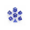 Chessex Translucent Blue/White Polyhedral 7 Die Dice Set