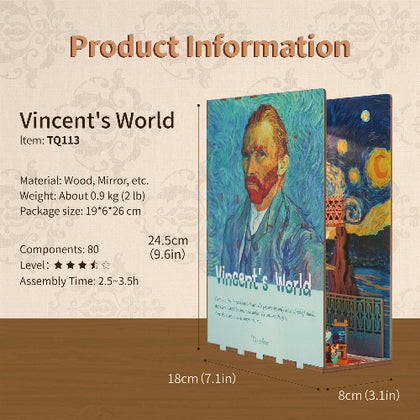 Tonecheer 3D Puzzle Book Nook Kit Vincent's World