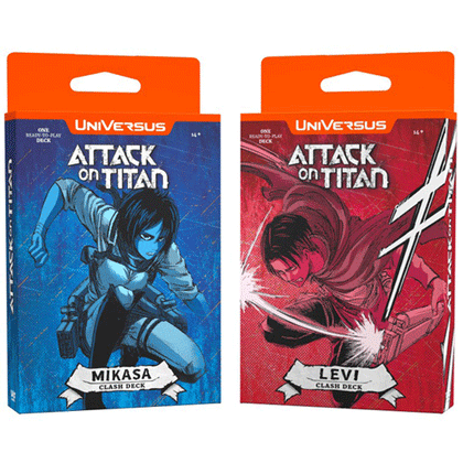 Universus CCG Attack On Titan Battle For Humanity -Levi & Mikasa- Clash Deck Bundle