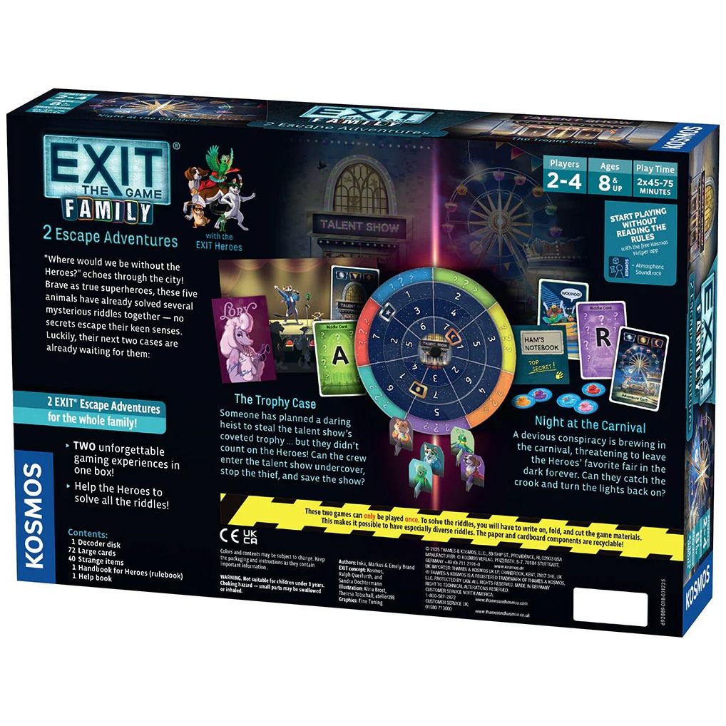 Exit the Game Family -2 Escape Adventures- The Trophy Case & Night at the Carnival