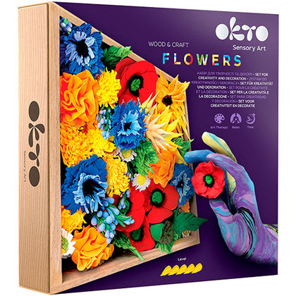Okto Sensory Art Wood & Craft Kit Freedom Flowers