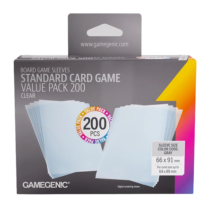 Deck Protector Gamegenic Standard -VALUE PACK- 200ct Clear