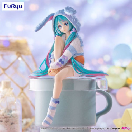 Hatsune Miku Character Vocal Series 01 Rabbit Ear Hood Pajama Blue Colour Version Miku NOODLE STOPPER Action Figure