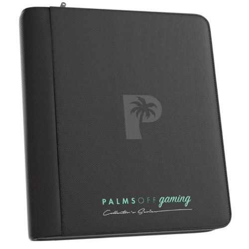 Binder Palms Off Gaming TOP LOADER Zip Binder 4 Pocket Black