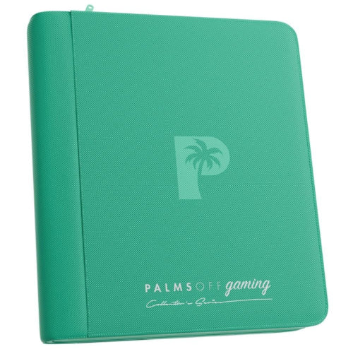 Binder Palms Off Gaming TOP LOADER Zip Binder 4 Pocket Turquoise