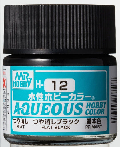 Mr Hobby Aqueous Color Paint H-012 Flat Primary Flat Black
