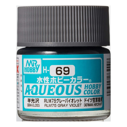 Mr Hobby Aqueous Color Paint H-069 Semi-Gloss German Aircraft RLM75 Gray Violet