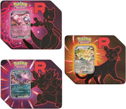 Pokemon TCG Scarlet & Violet Destined Rivals Team Rocket Tin COMPLETE SET