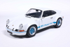 Solido 1973 Porsche 911 RSR White (Blue Carrera Stripes) 1:18 Scale Diecast Vehicle