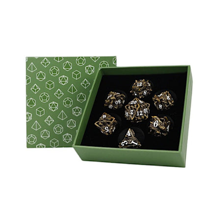 LPG Metal RPG 7 Dice Set Dragon Rage Ancient Bronze