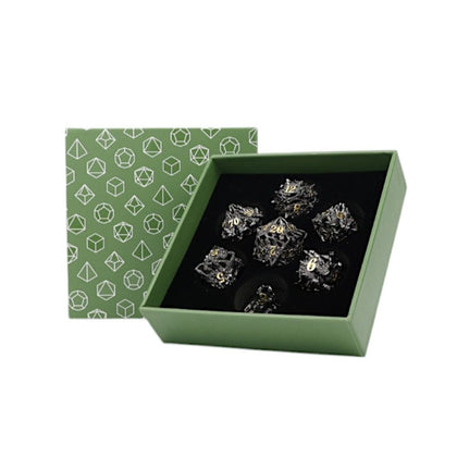 LPG Metal RPG 7 Dice Set Dragon Rage Umbra Hoard Black/Gold