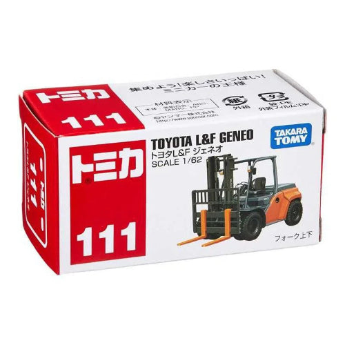 TOMICA 111 Toyota L&F Geneo Yellow/Black 1:62 Scale Diecast Vehicle