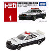 TOMICA 001 Nissan Skyline GT-R (BNR34) Police Car Black/White 1:62 Scale Diecast Vehicle