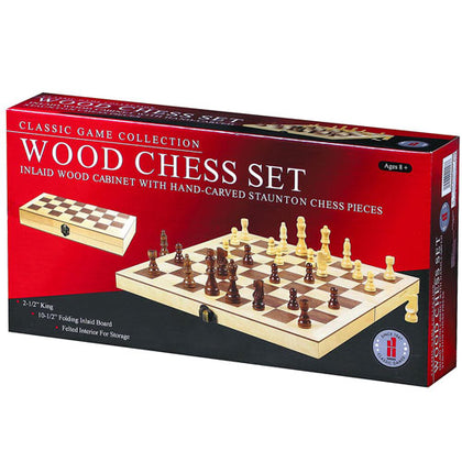 Chess Wood 10.5 inch Inlaid