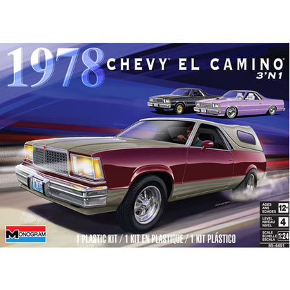 Revell 78 Chevy El Camino 3 N 1 1:24 Scale Plastic Model Kit