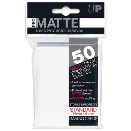 Deck Protector Ultra Pro Standard 50ct White Matte