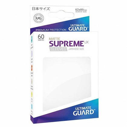 Deck Protector Ultimate Guard Supreme UX Small Size Matte White 60ct