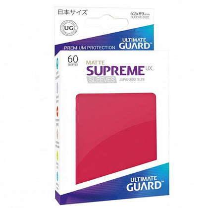 Deck Protector Ultimate Guard Supreme UX Small Size Matte Red 60ct
