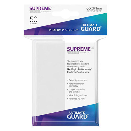 Deck Protector Ultimate Guard Supreme UX Standard Size White 50ct