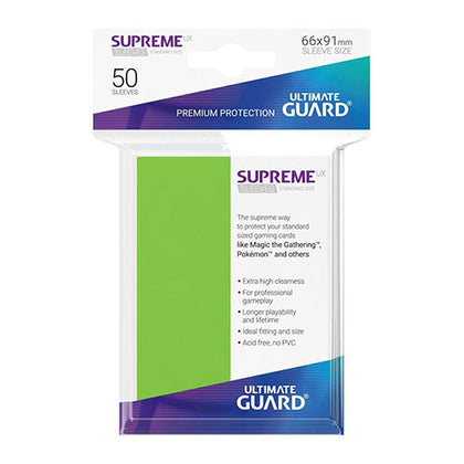 Deck Protector Ultimate Guard Supreme UX Standard Size Light Green 50ct