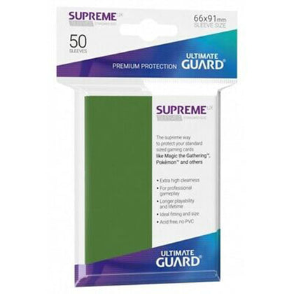 Deck Protector Ultimate Guard Supreme UX Standard Size Green 50ct