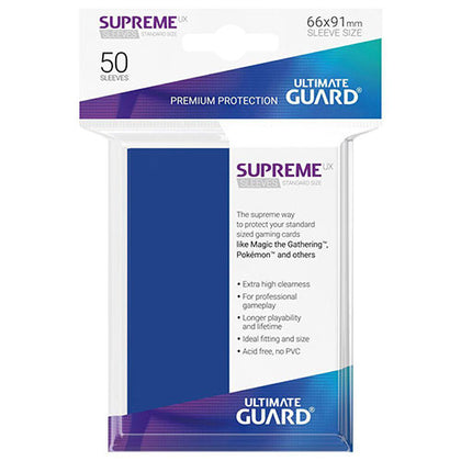 Deck Protector Ultimate Guard Supreme UX Standard Size Blue 50ct
