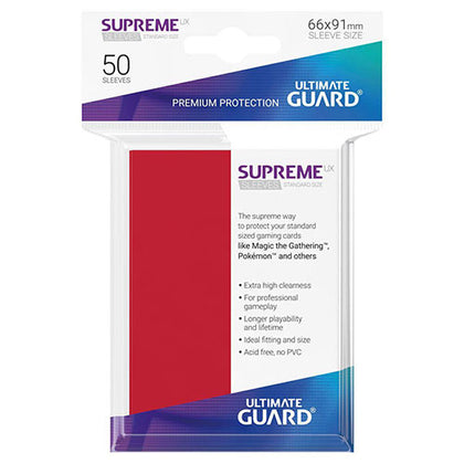 Deck Protector Ultimate Guard Supreme UX Standard Size Red 50ct