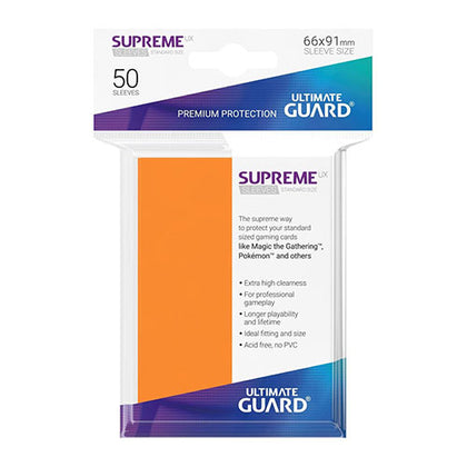 Deck Protector Ultimate Guard Supreme UX Standard Size Orange 50ct