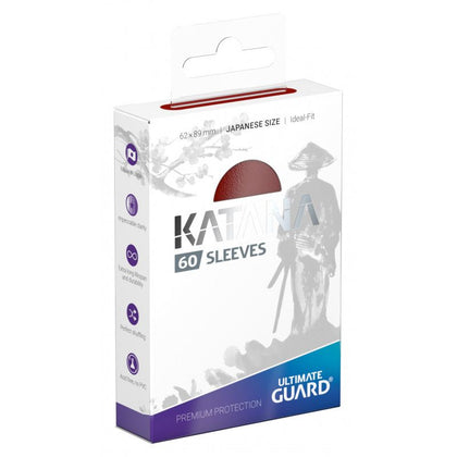 Deck Protector Ultimate Guard Katana Japanese Red 60ct