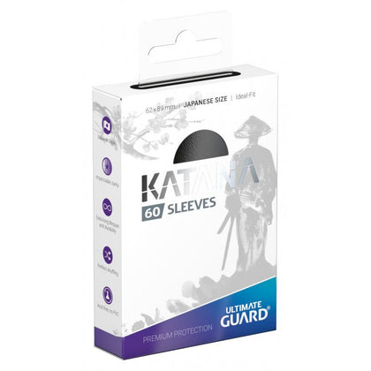 Deck Protector Ultimate Guard Katana Japanese Black 60ct
