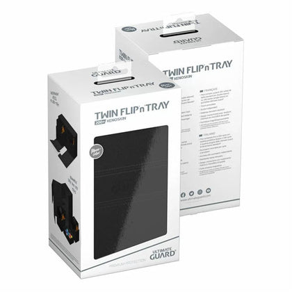 Deck Box Ultimate Guard Twin Flip n Tray 200+ Standard Size Xenoskin Monocolor Black