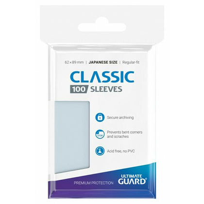 Deck Protector Ultimate Guard Soft Japanese Size Clear 100ct