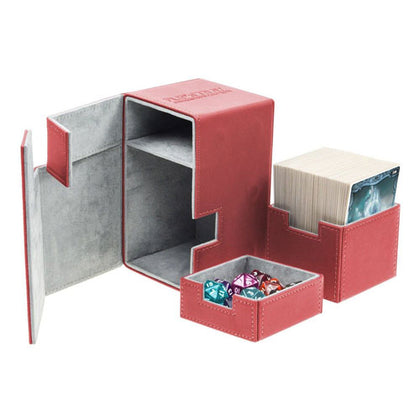 Deck Box Ultimate Guard Flip n Tray100+ Standard Size Xenoskin Red