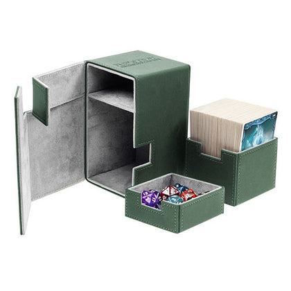 Deck Box Ultimate Guard Flip n Tray 100+ Standard Size Xenoskin Green