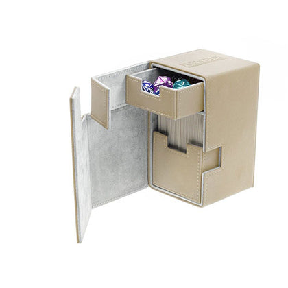 Deck Box Ultimate Guard Flip n Tray 100+ Standard Size Xenoskin Sand