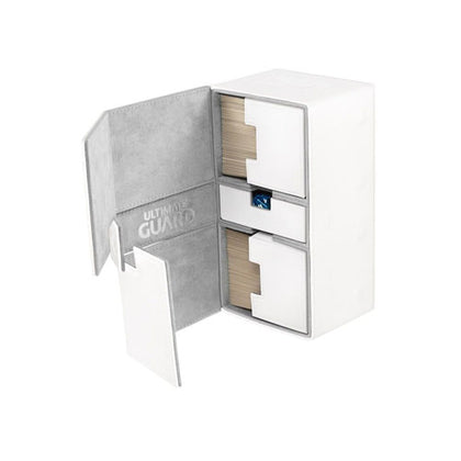 Ultimate Guard Twin Flip n Tray Deck Case 200+ Standard Size XenoSkin White Deck Box