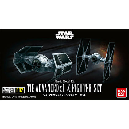 Star Wars Vehicle Model Kit 007 Tie Advanced X1 & Fighter Set