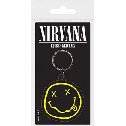 Nirvana Smiley Rubber Keyring