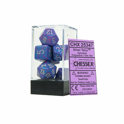 Chessex Speckled Polyhedral Silver Tetra 7 Die Set