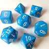 Chessex Opaque Polyhedral Light Blue/White 7 Die Set