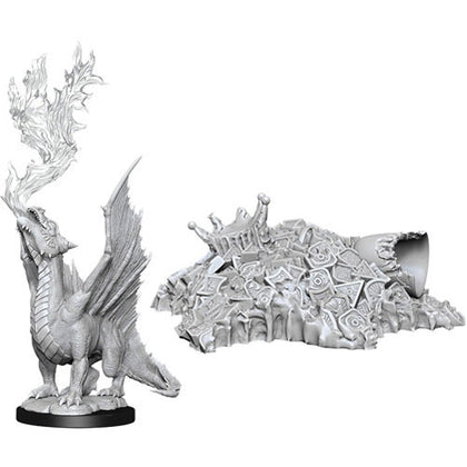 D&D Nolzurs Marvelous Unpainted Gold Dragon Wyrmling & Treasure