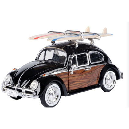 Motor Max VW 1966 Beetle with Surfboard 1:24 Scale Diecast Vehicle