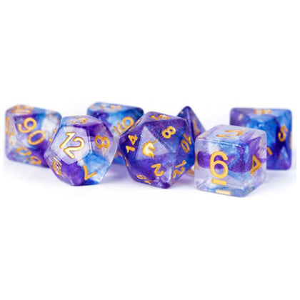 MDG Unicorn Resin Polyhedral Dice Set Midnight Fantasy