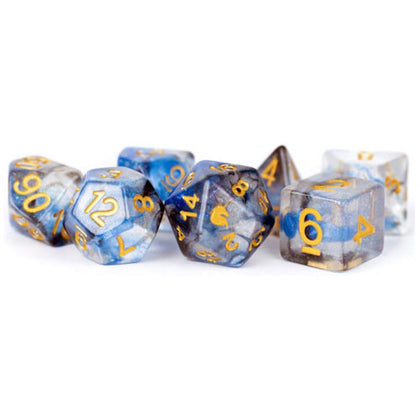 MDG Unicorn Resin Polyhedral Dice Set Arctic Storm