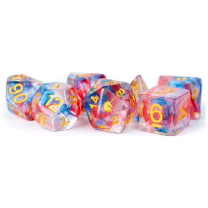 MDG Unicorn Resin Polyhedral Dice Set Cosmic Carnival